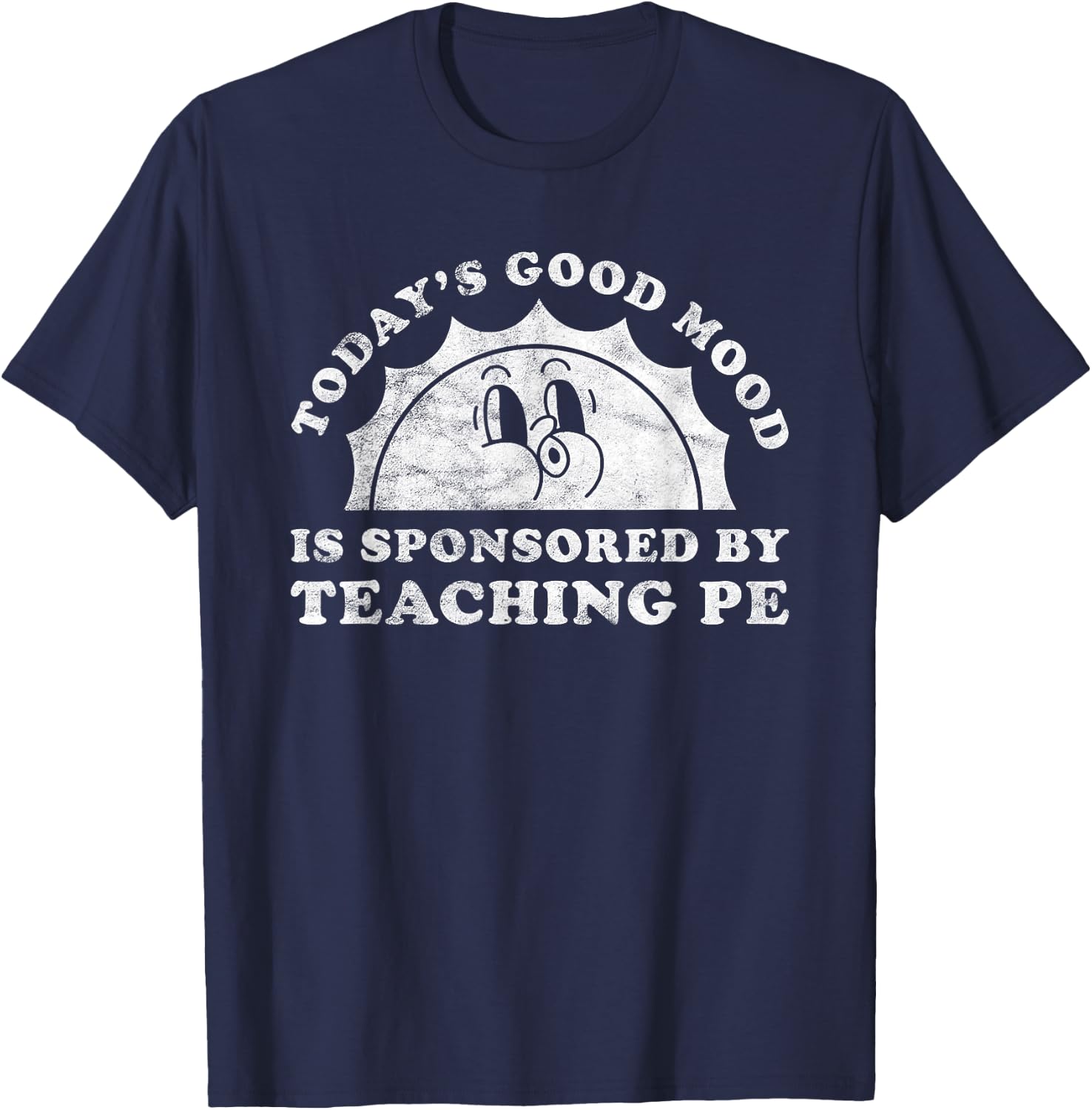 Funny Cute Retro Vintage Teaching PE or Gym Teacher T-Shirt - T-Shirt | Navy