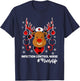 Holiday Xmas Infection Control Nurse Life Reindeer Christmas T-Shirt - T-Shirt | Navy