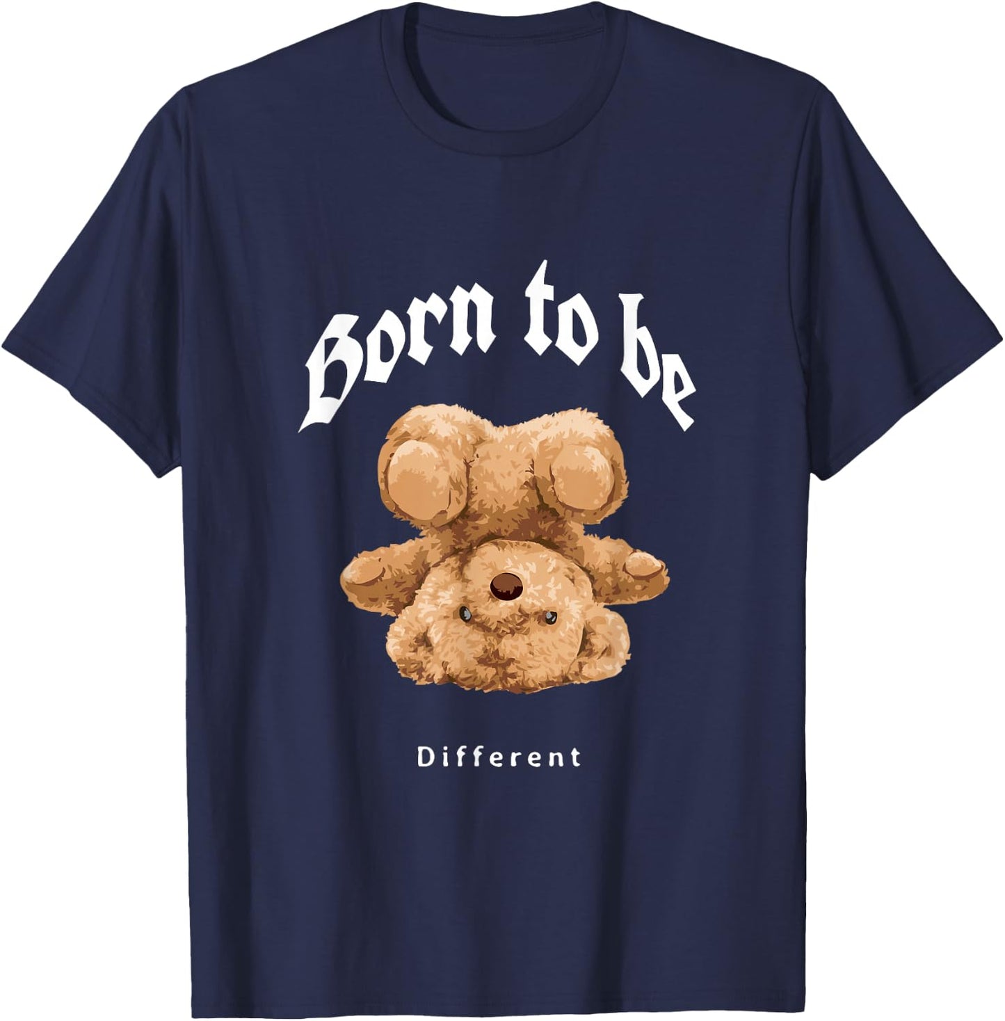 Born To Be Different Illustration Novelty Graphic Designs T-Shirt - T-Shirt | Navy