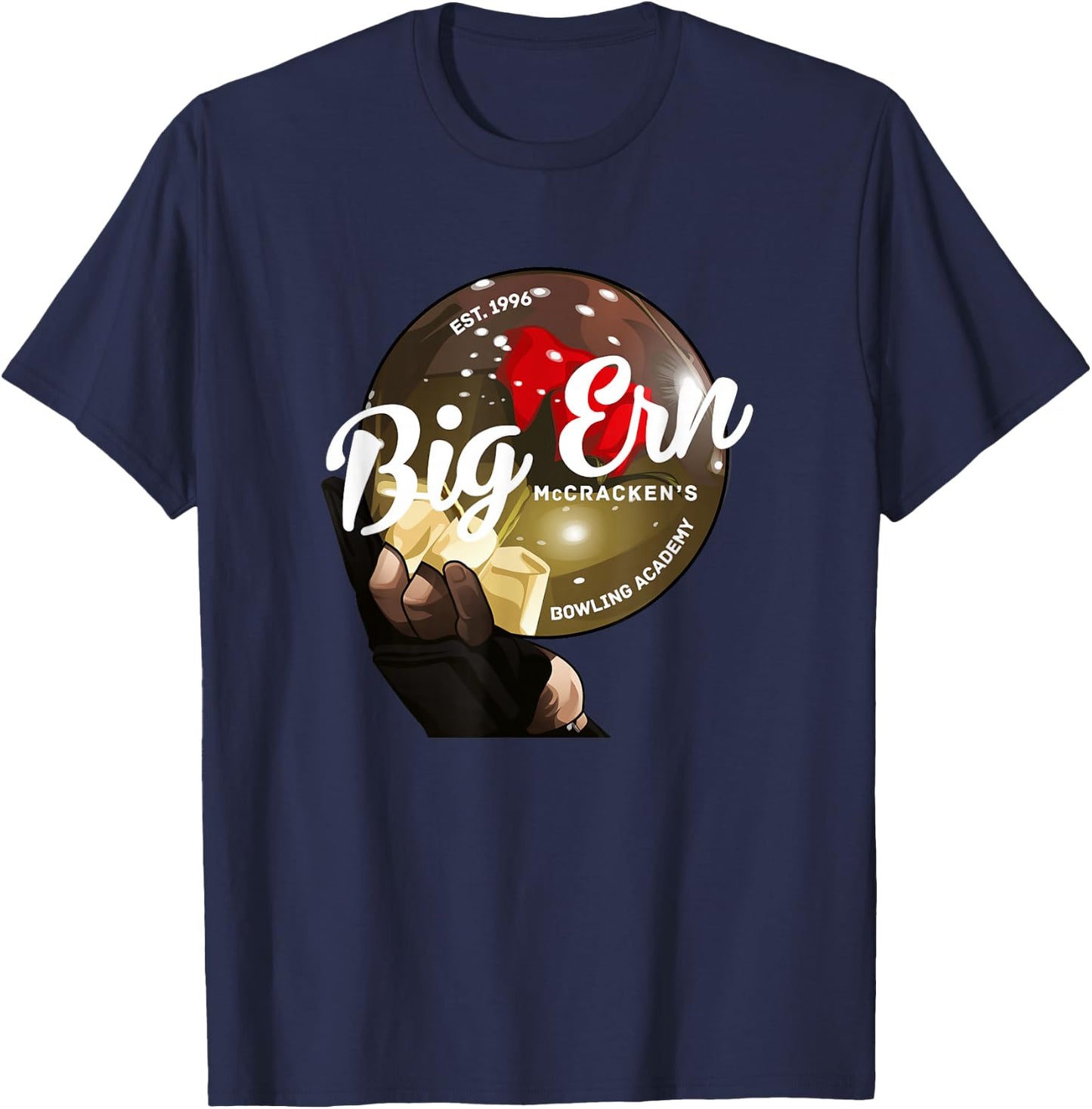 Big Ern McCracken's Bowling Academy - Est. 1996 T-Shirt - T-Shirt | Navy