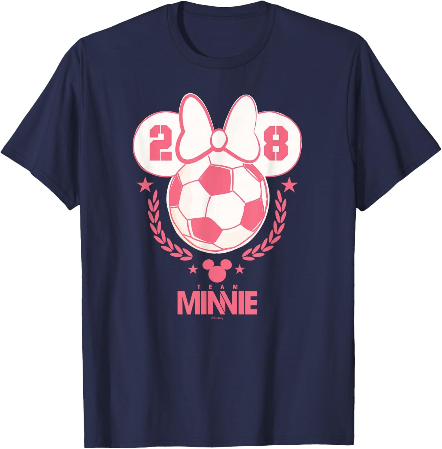 Disney Minnie Mouse Sports Soccer Team Minnie 28 Football T-Shirt - T-Shirt | Navy