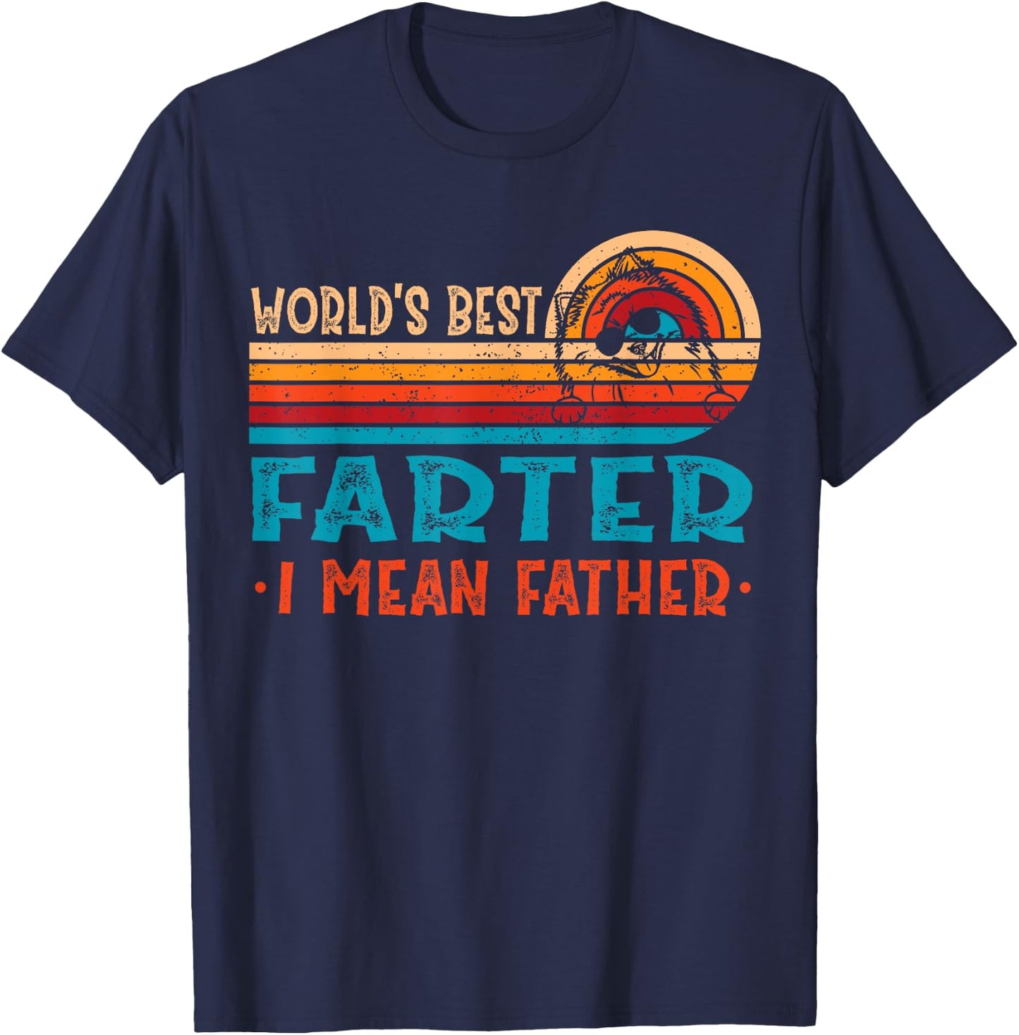 Worlds Best Farter I Mean Father Pomeranian Dad Fathers T-Shirt - T-Shirt | Navy