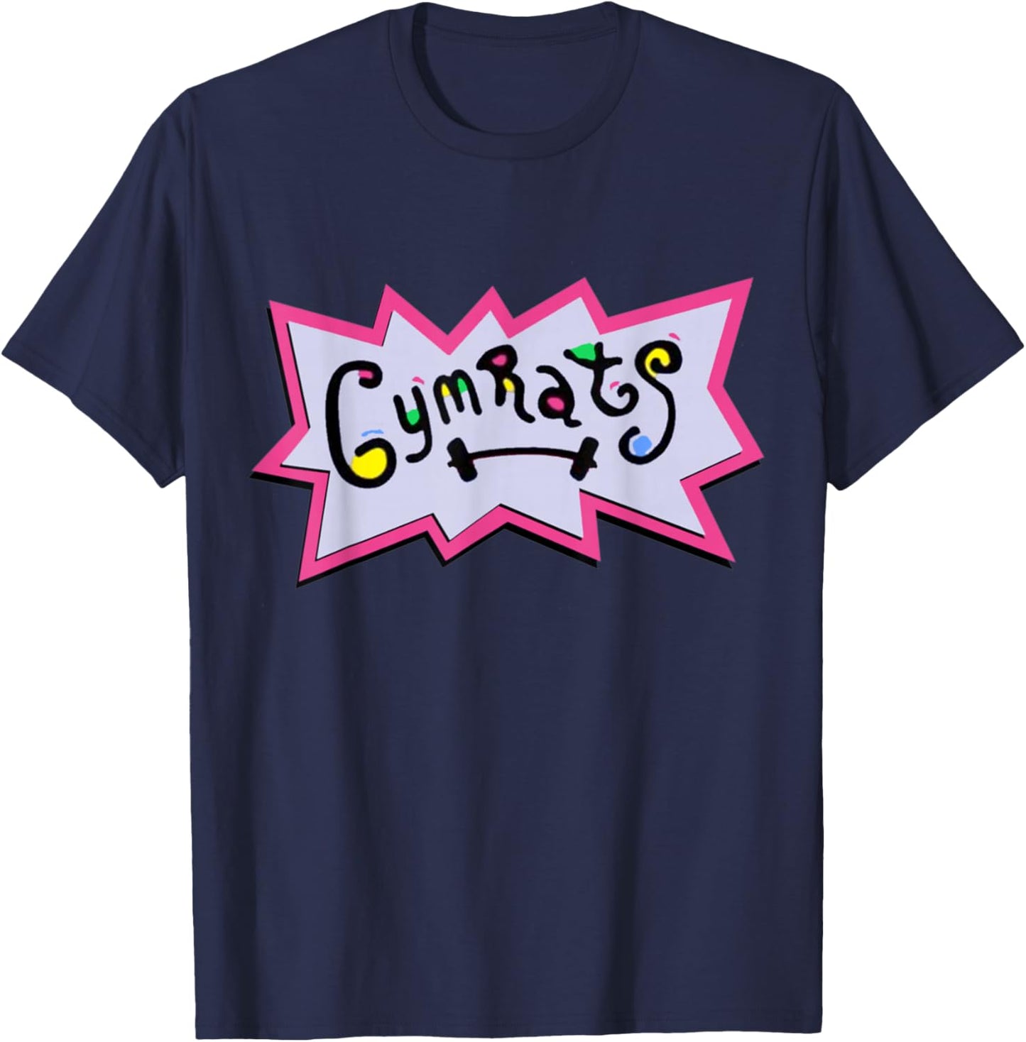 Gymrats Gym Rat Lifting Retro 90's T-Shirt - T-Shirt | Navy