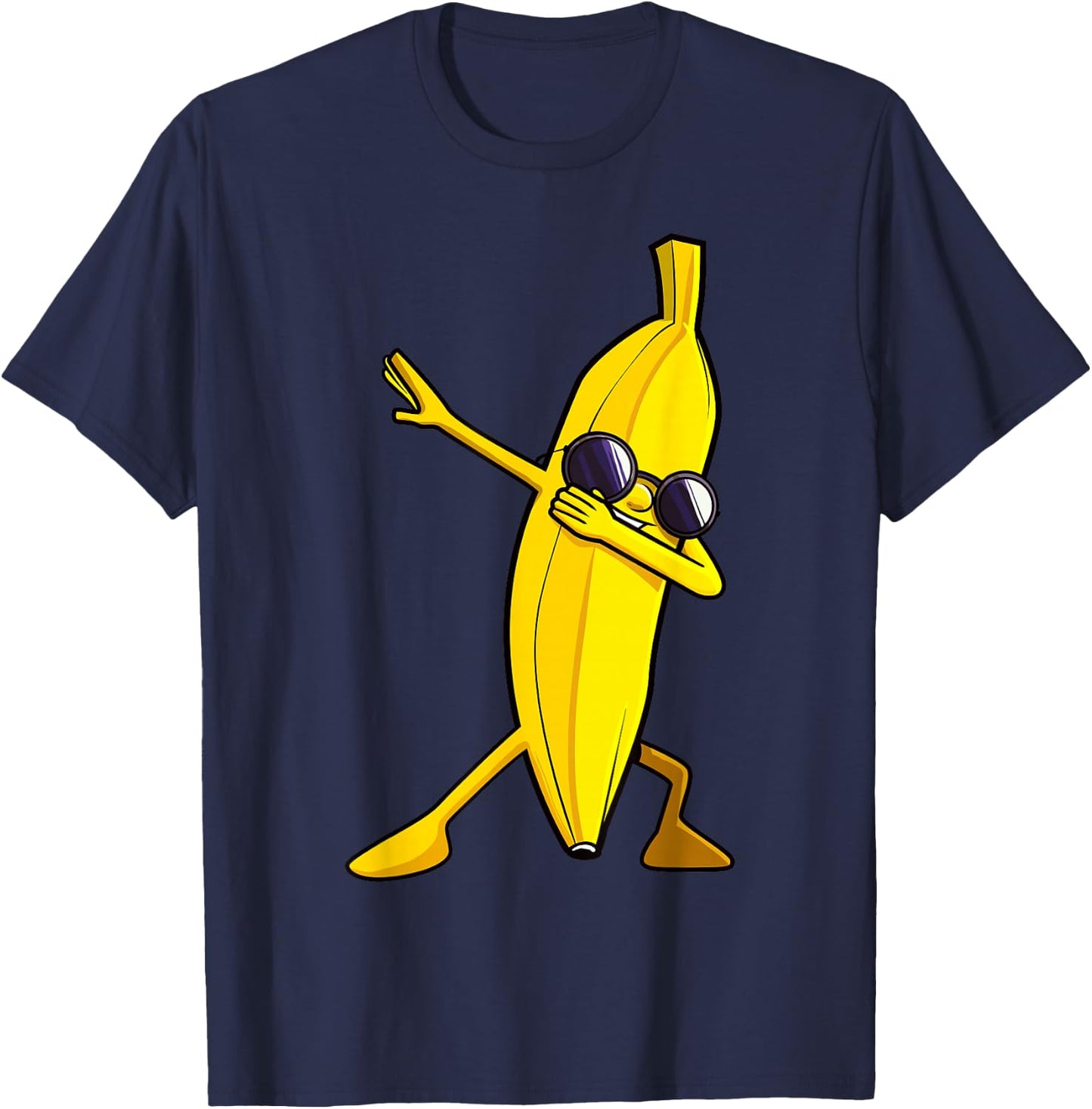 Dabbing Banana Hawaiian Tropical Fruit Lover Men Women Kids T-Shirt - T-Shirt | Navy