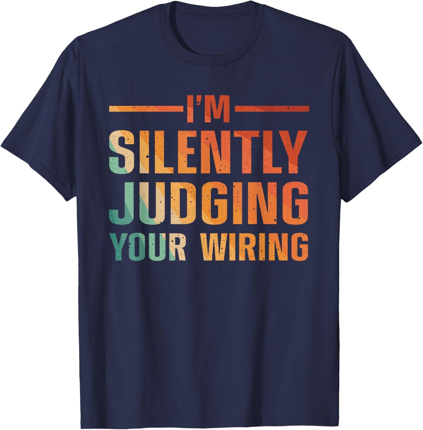 Cool Electrician Art Men Women Electric Engineer Electrician T-Shirt - T-Shirt | Navy