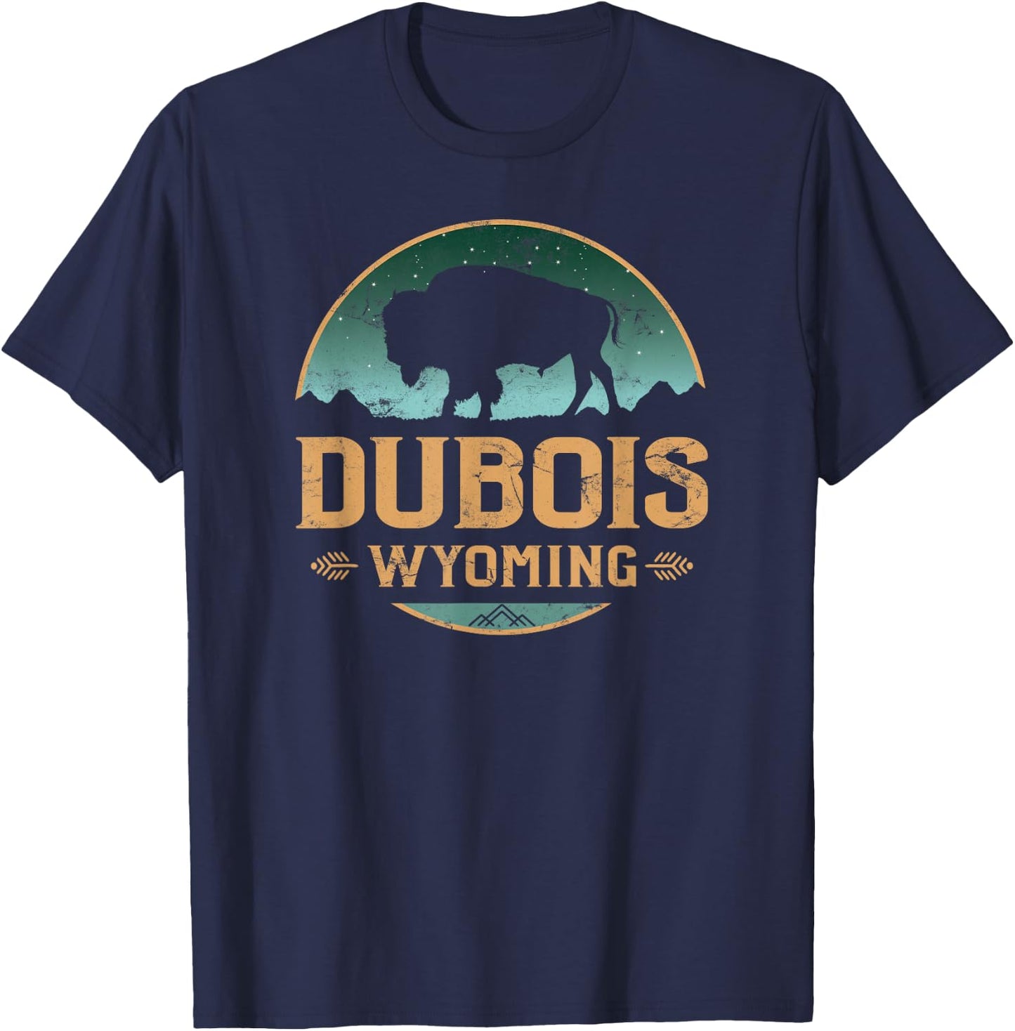 Dubois Wyoming WY Buffalo Bison T-Shirt - T-Shirt | Navy