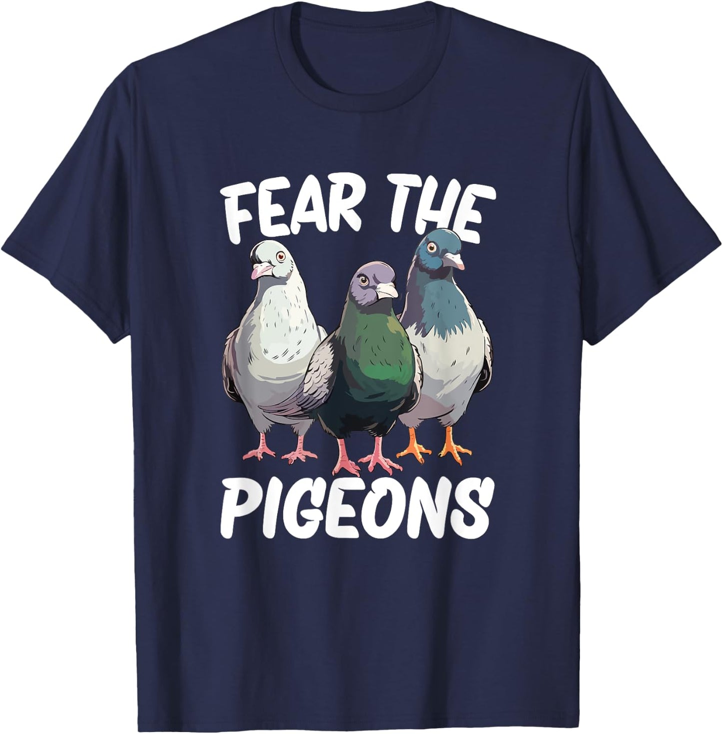 Fear The Pigeon T-Shirt - T-Shirt | Navy