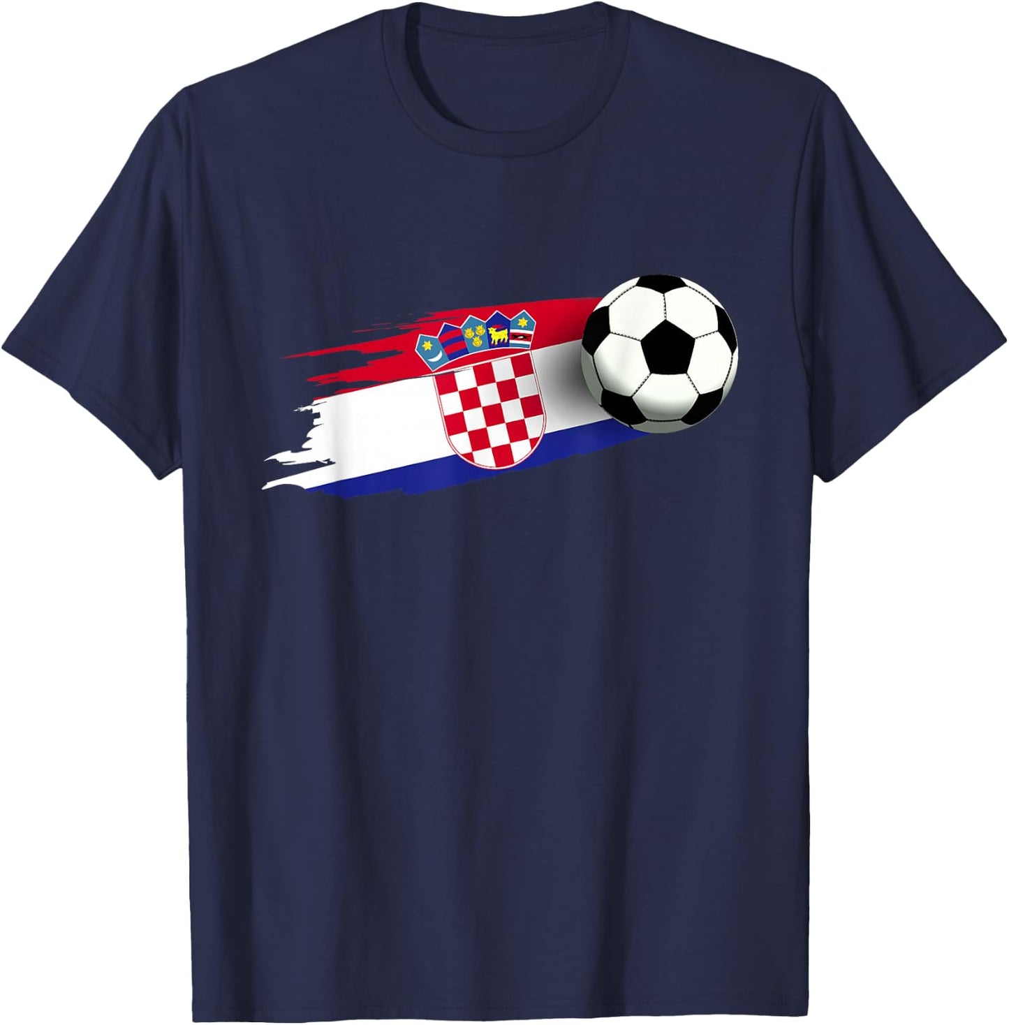 Croatia Flag Jersey Croatian Soccer Team Croatian T-Shirt - T-Shirt | Navy