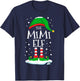The Mimi Elf Christmas Family Matching Xmas Grandma Funny T-Shirt - T-Shirt | Navy