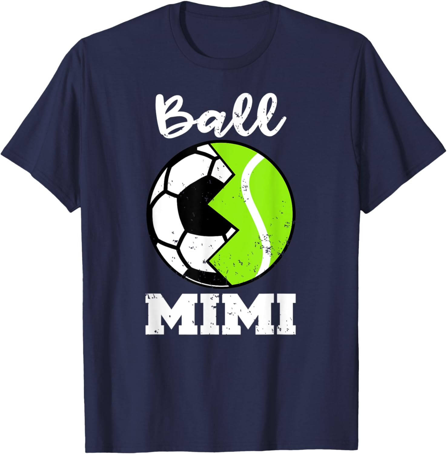 Ball Mimi Funny Soccer Tennis Player Mimi T-Shirt - T-Shirt | Navy