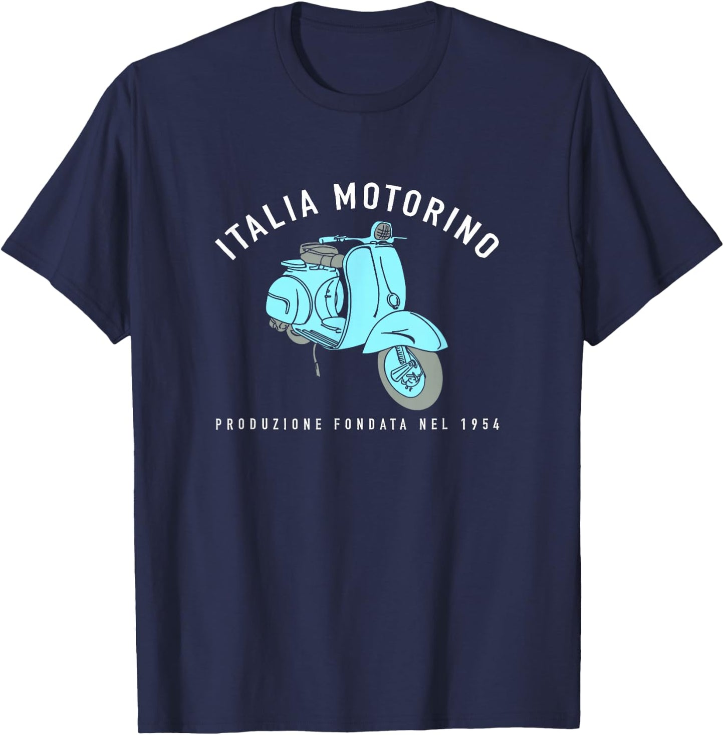 Italia Motorino - Vintage Italian Scooter Italian Flag T-Shirt - T-Shirt | Navy