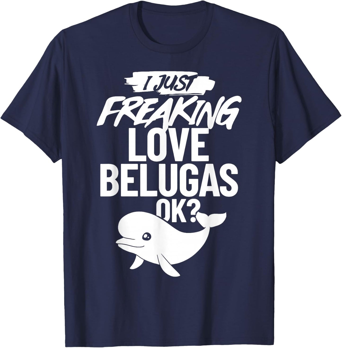 Beluga Whale Baby Animal T-Shirt - T-Shirt | Navy