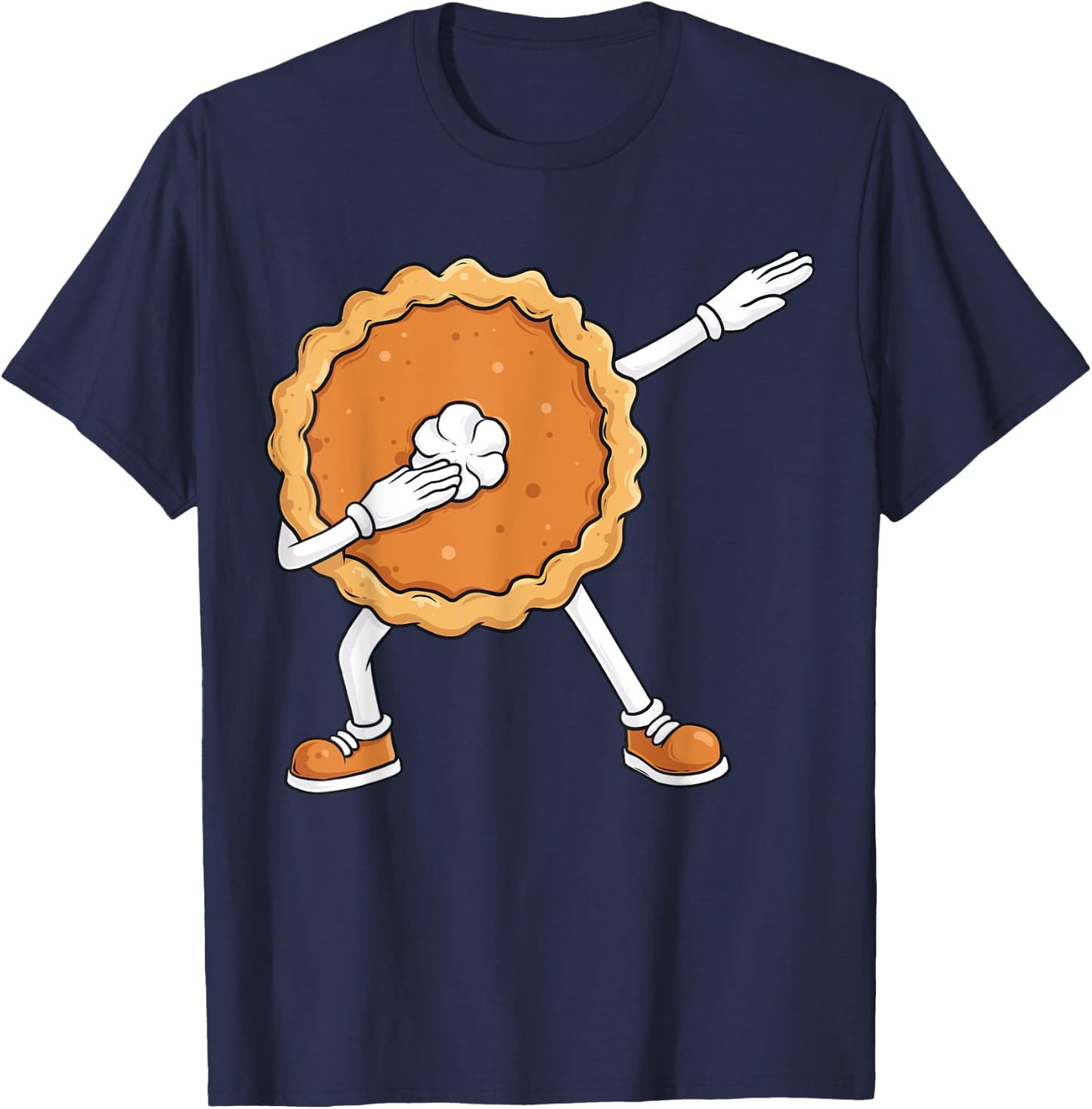 Dabbing Pumpkin Pie Thanksgiving Day Funny Boys Kids Dab T-Shirt - T-Shirt | Navy