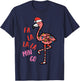 Christmas Fa La La Mingo Flamingo Xmas Women Girls Kids Men T-Shirt - T-Shirt | Navy