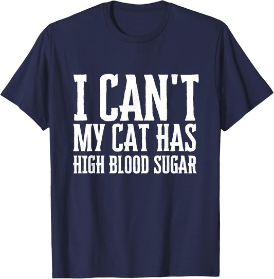Cat Diabetes Syringe Helicopter Cat Mum Dad Cat Diabetes T-Shirt - T-Shirt | Navy