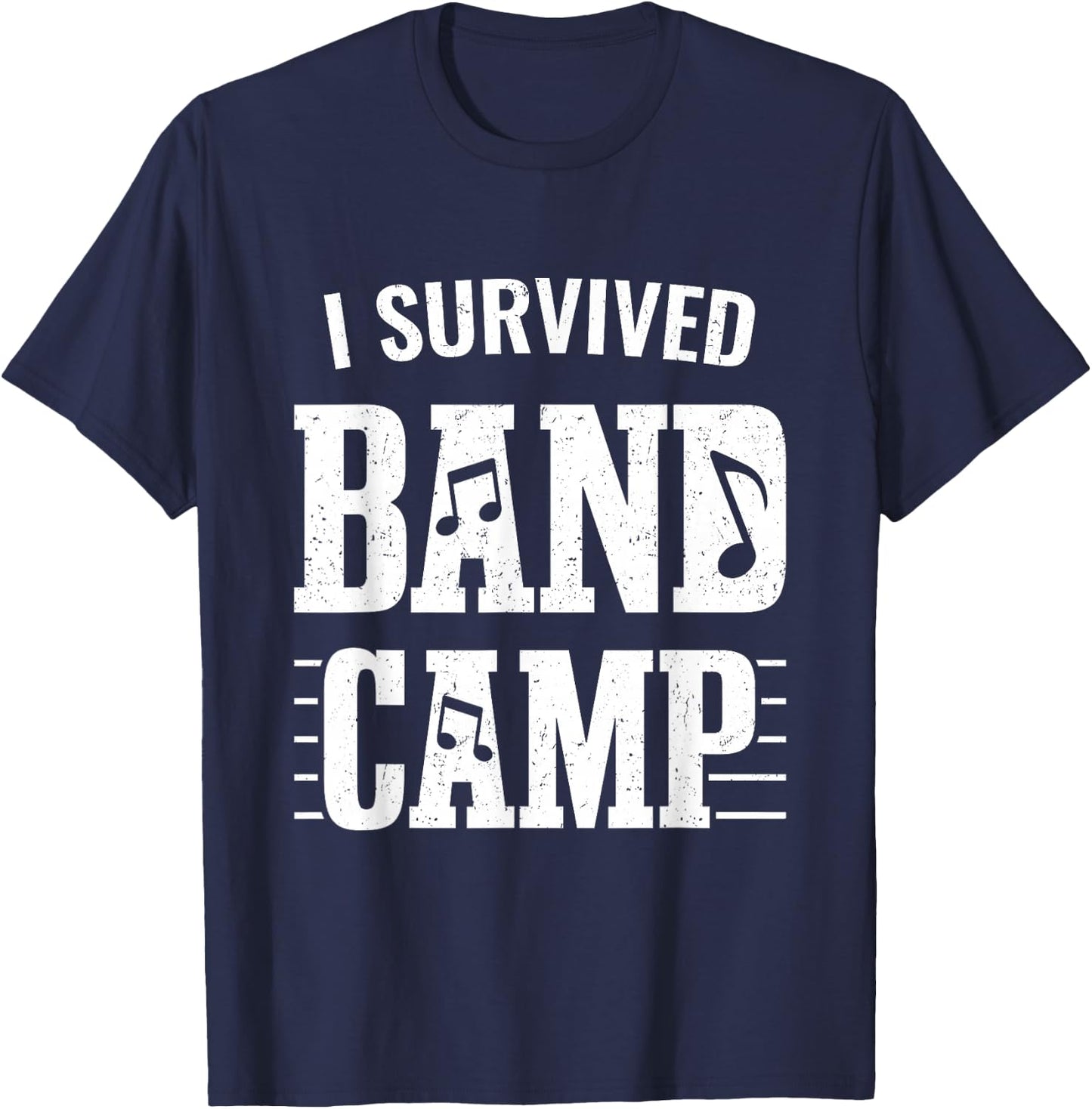 Funny Marching Band Gifts - I Survived Band Camp T-Shirt - T-Shirt | Navy