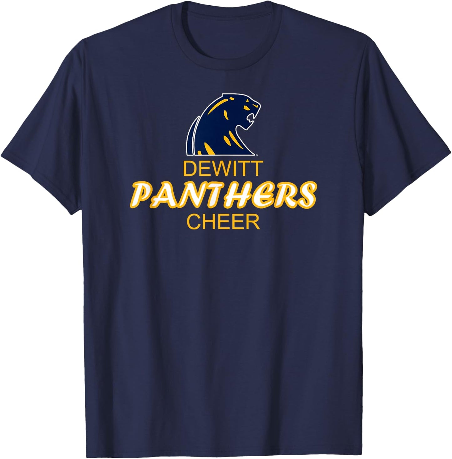 DeWitt High School Panthers Cheer T-Shirt - T-Shirt | Navy