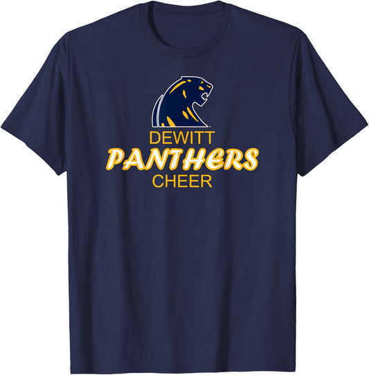 DeWitt High School Panthers Cheer T-Shirt - T-Shirt | Navy