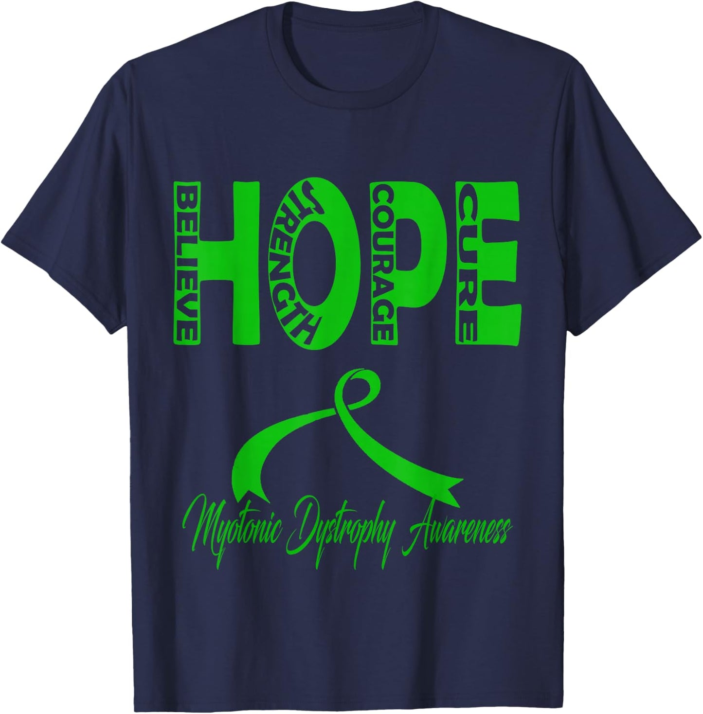 Myotonic Dystrophy Awareness T-Shirt - T-Shirt | Navy