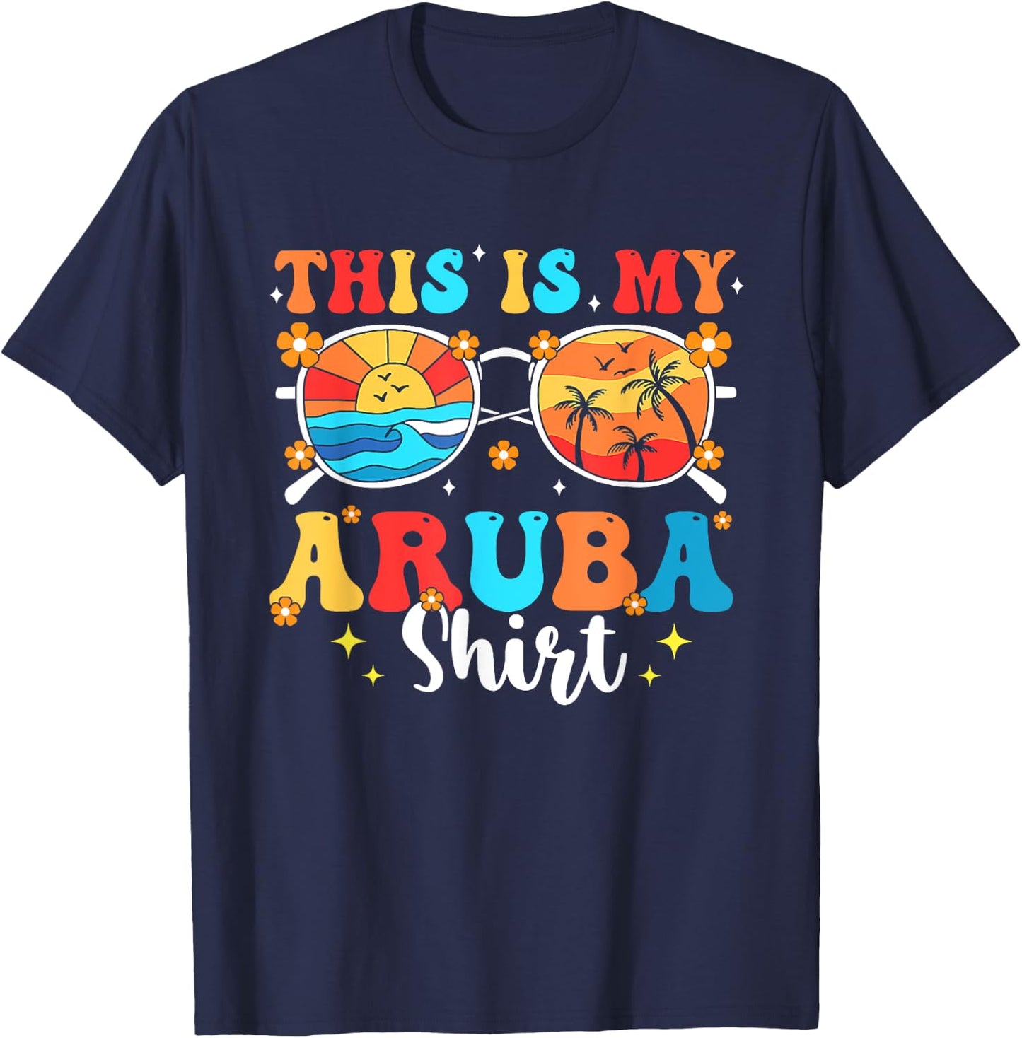 Matching Summer Family Vacation Beach Trip Aruba T-Shirt - T-Shirt | Navy