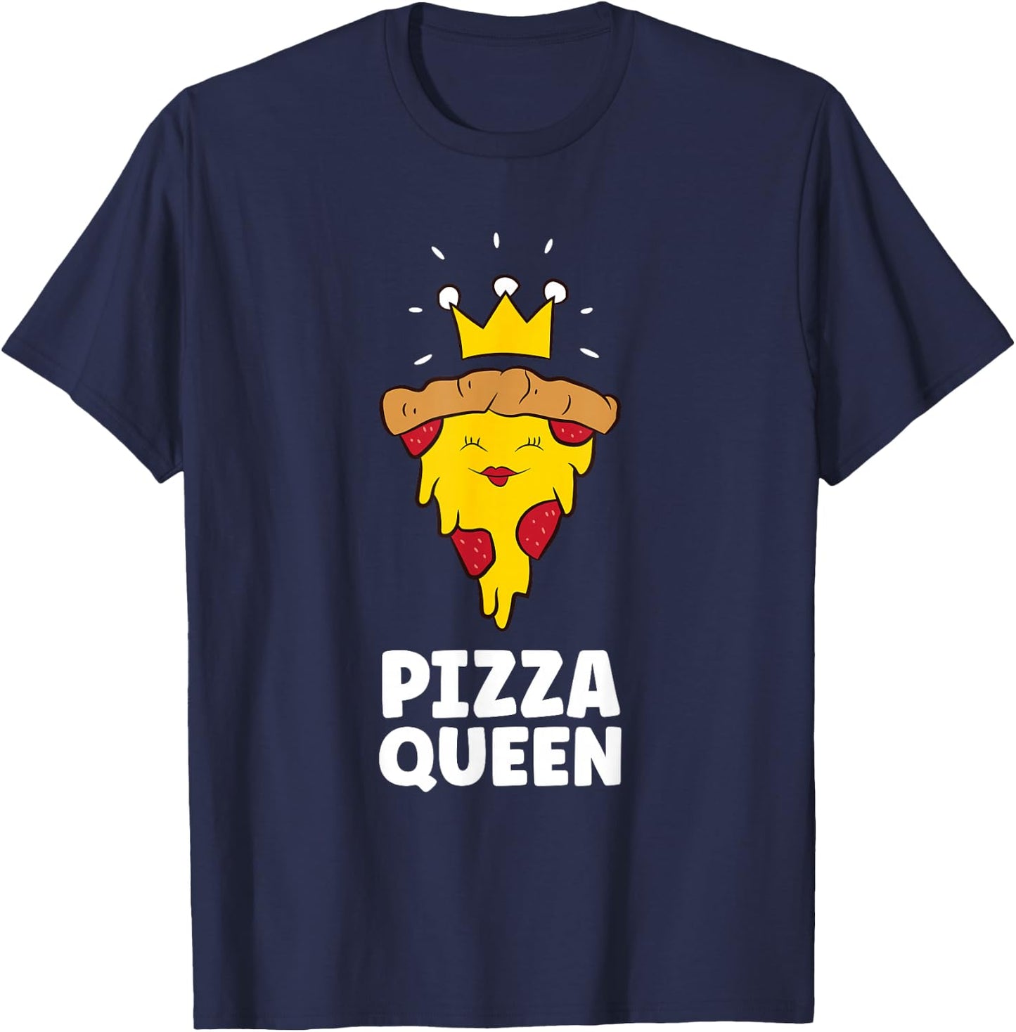 Pizza Queen Love Pizzas T-Shirt - T-Shirt | Navy