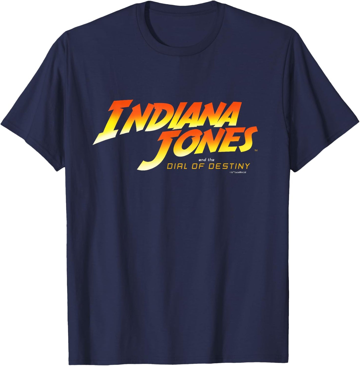 Lucasfilm Indiana Jones and The Dial of Destiny Movie Logo Small T-Shirt - T-Shirt | Navy