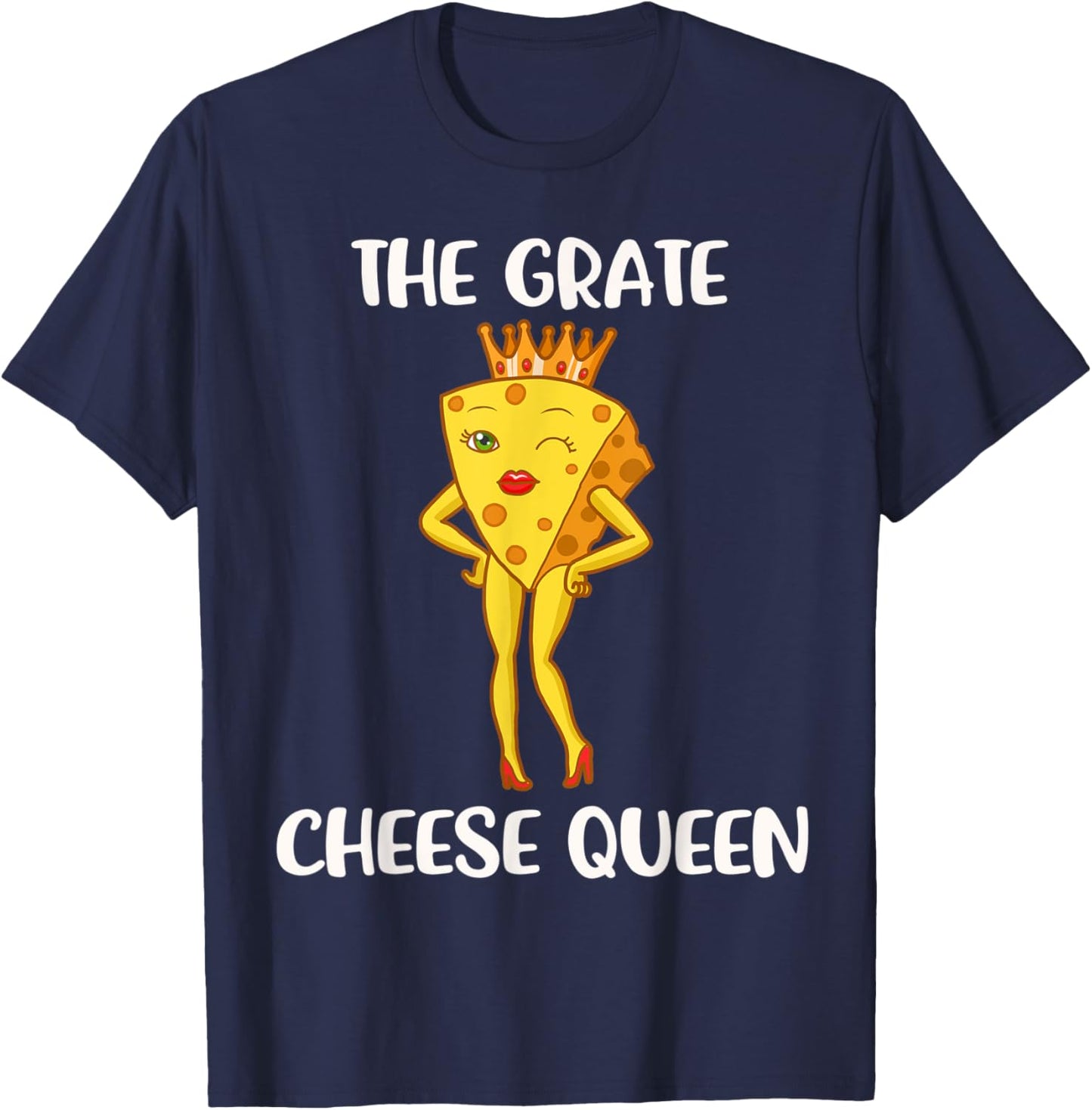Queen of Cheese T-Shirt - T-Shirt | Navy