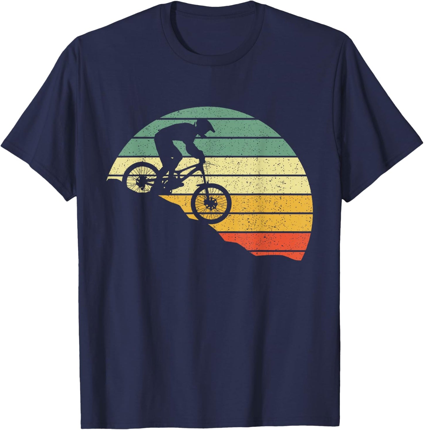 Downhill MTB Mountain Bike Vintage Retro Mountain Bike T-Shirt - T-Shirt | Navy