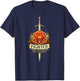 Gamer Class Fighter RPG TRPG Fantasy Gaming - Black, Men's Small, Classic Fit, Short Sleeve T-Shirt - T-Shirt | Navy