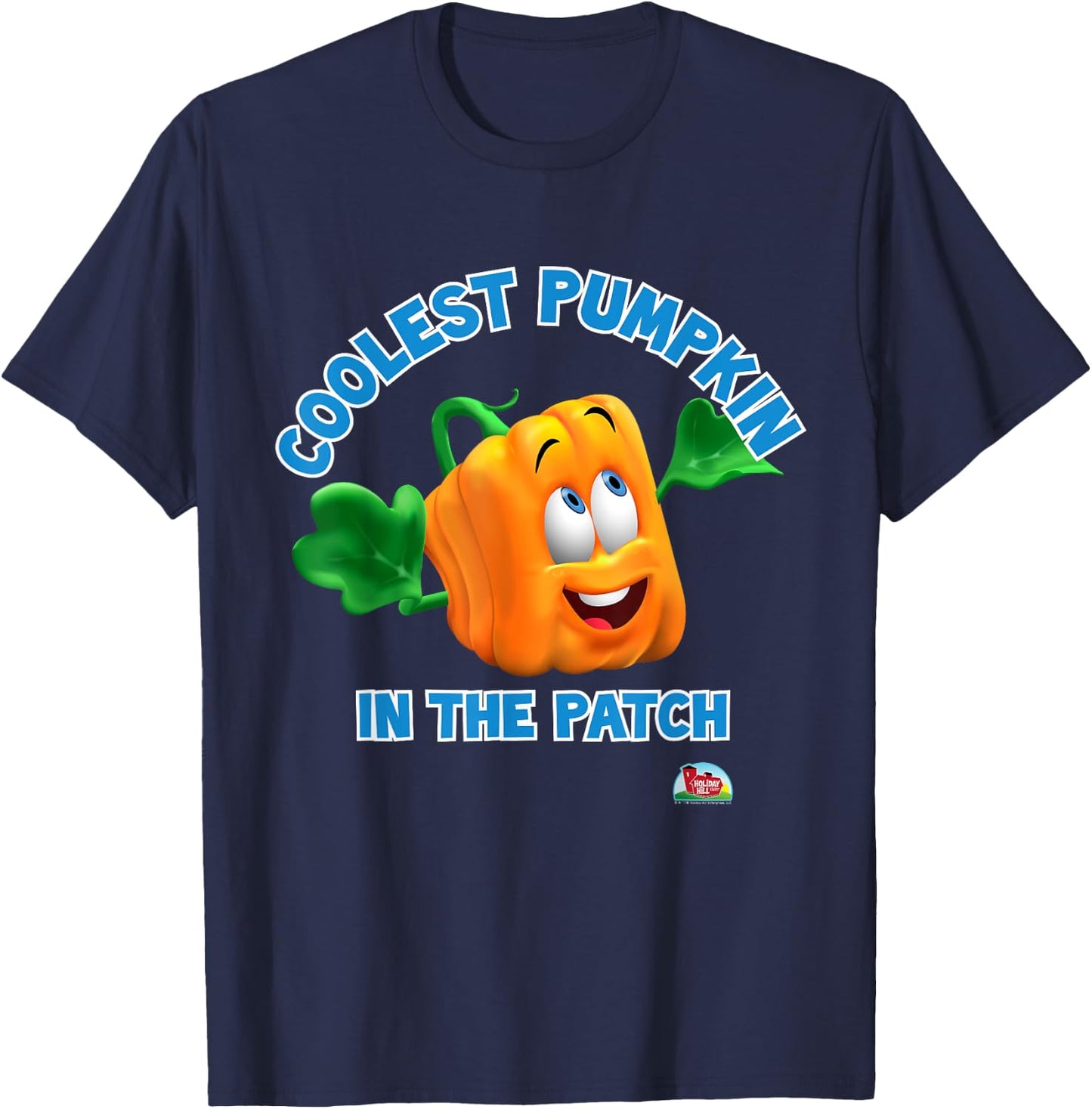 Coolest Pumpkin in the Patch - Spookley Halloween Kids T-Shirt - T-Shirt | Navy