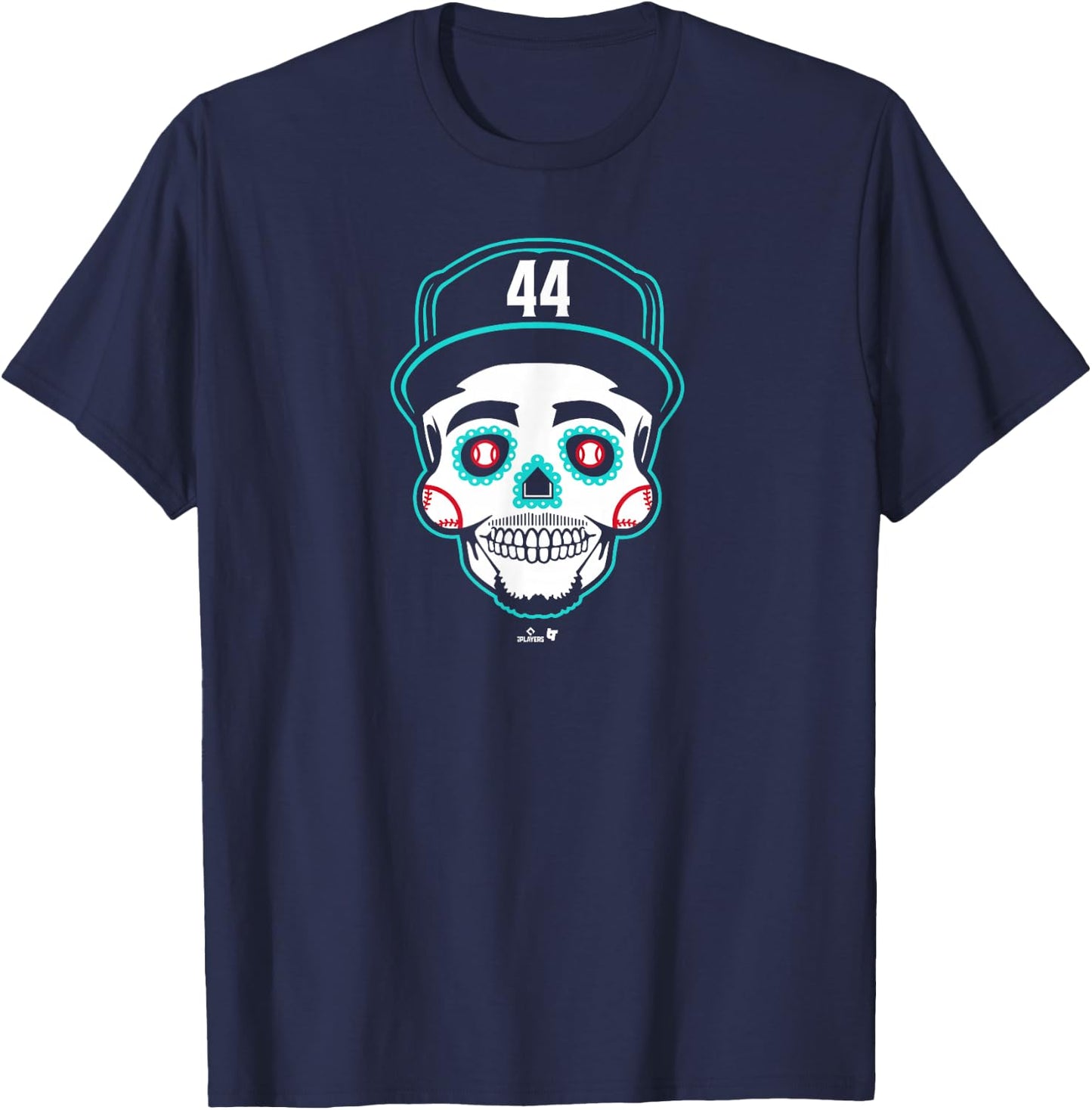 Julio Rodriguez - Sugar Skull - Seattle Baseball T-Shirt - T-Shirt | Navy
