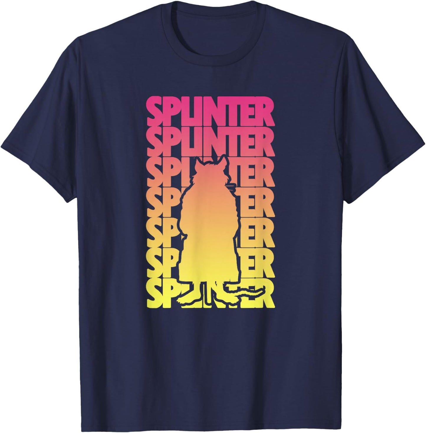 Master Splinter - Gradient Silhouette T-Shirt - T-Shirt | Navy