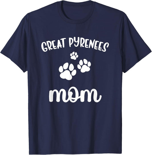 Great Pyrenees Mom Cute Dog T-Shirt - T-Shirt | Navy
