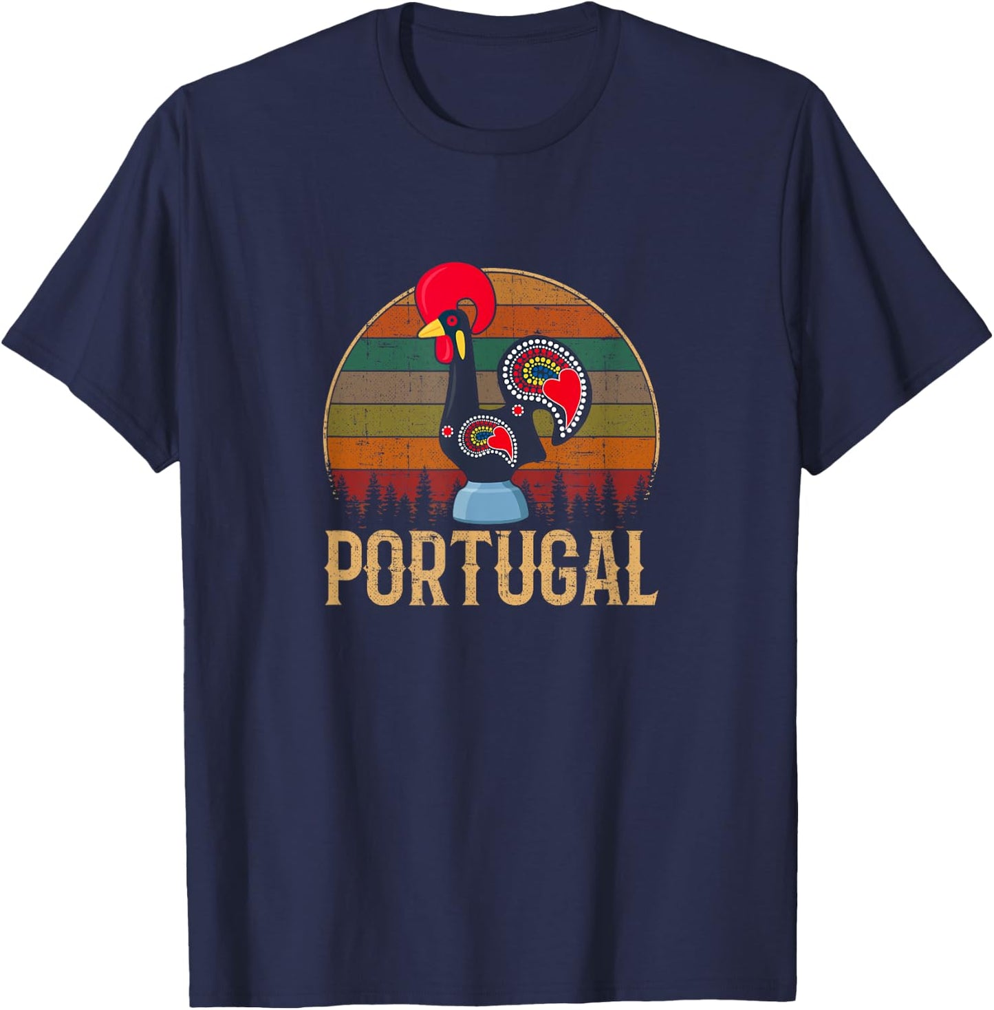 Barcelos, portuguese rooster T-Shirt - T-Shirt | Navy