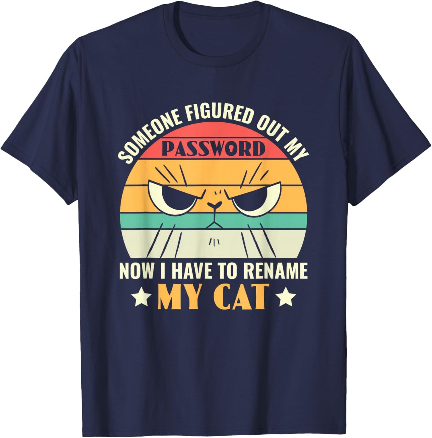 Funny Cybersecurity I Need to Rename My Cat Programmer T-Shirt - T-Shirt | Navy