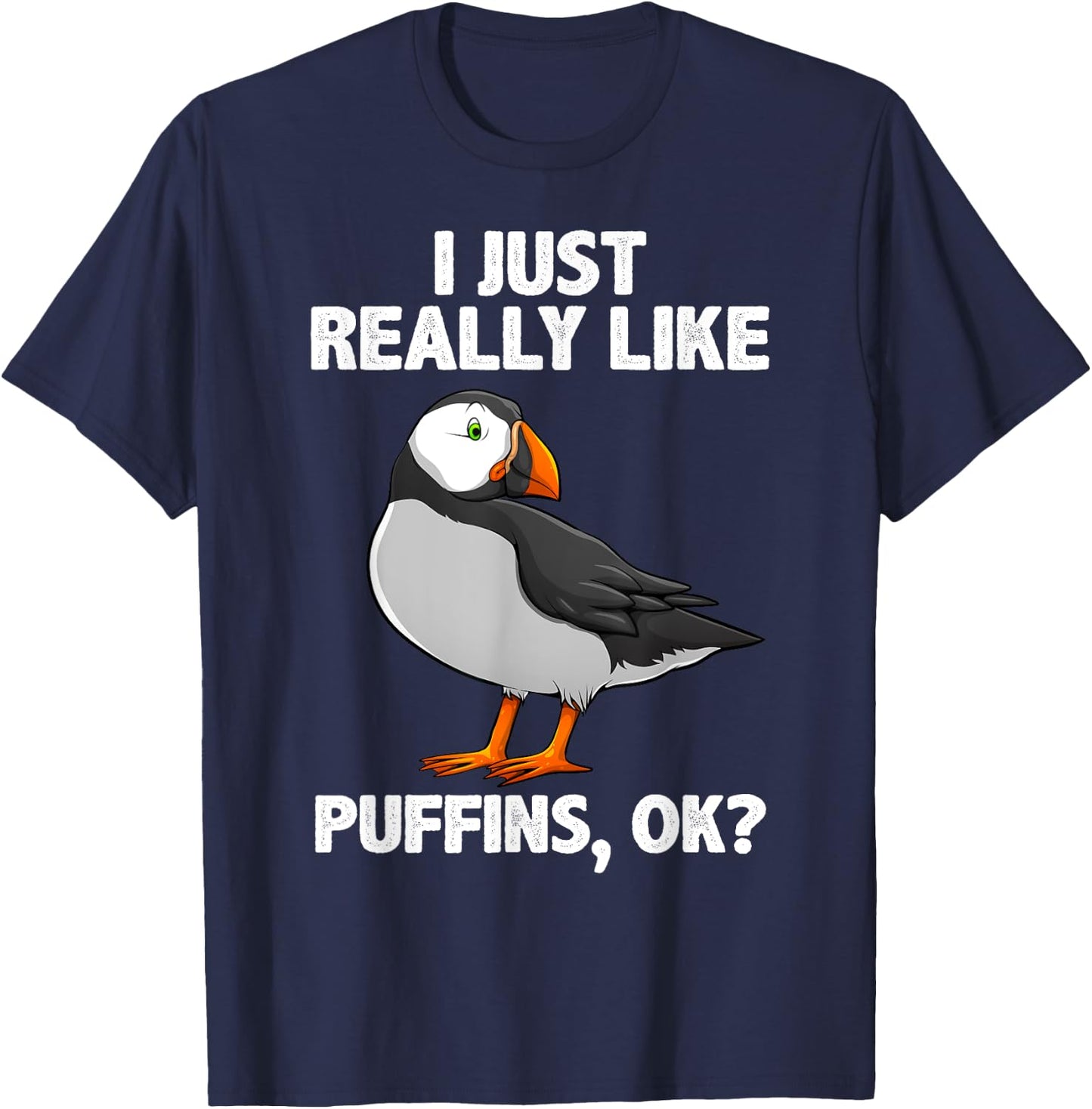 Best Puffin Design Women Seabird Puffin Bird Lover T-Shirt - T-Shirt | Navy