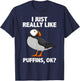 Best Puffin Design Women Seabird Puffin Bird Lover T-Shirt - T-Shirt | Navy