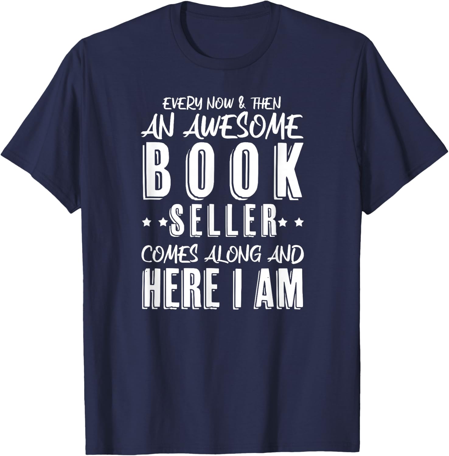 Sarcastic Book Seller Book Store T-Shirt - T-Shirt | Navy