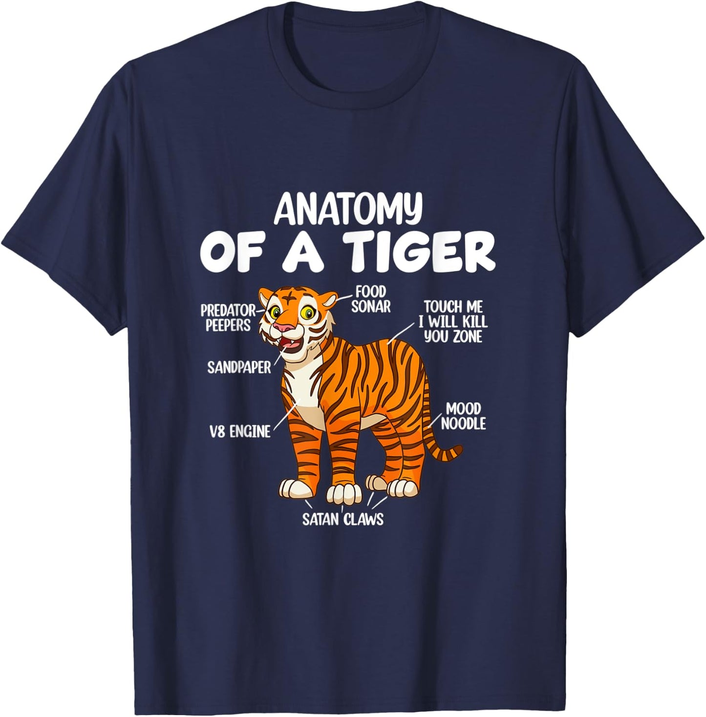 Anatomy Of A Tiger T-Shirt - T-Shirt | Navy