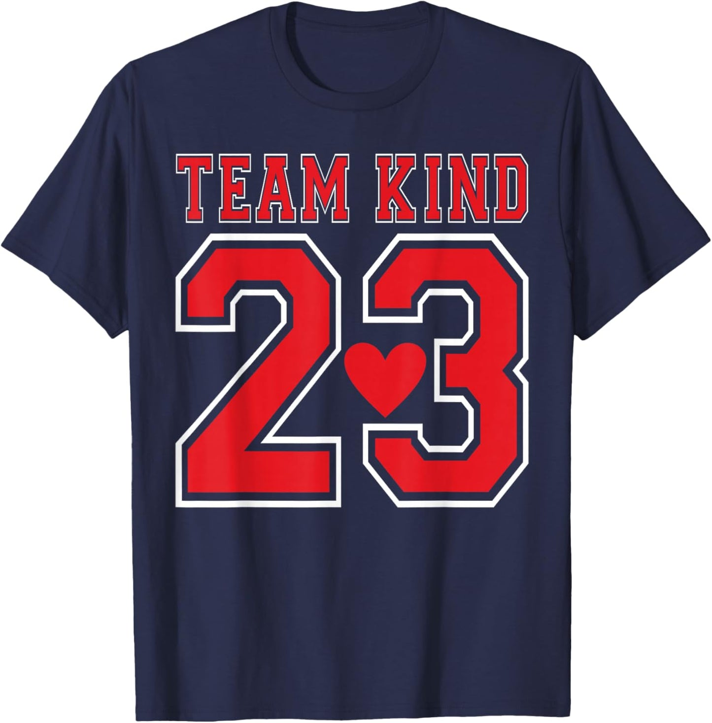 Team Kind 2023 Kindness Motivational Saying Good Vibes T-Shirt - T-Shirt | Navy