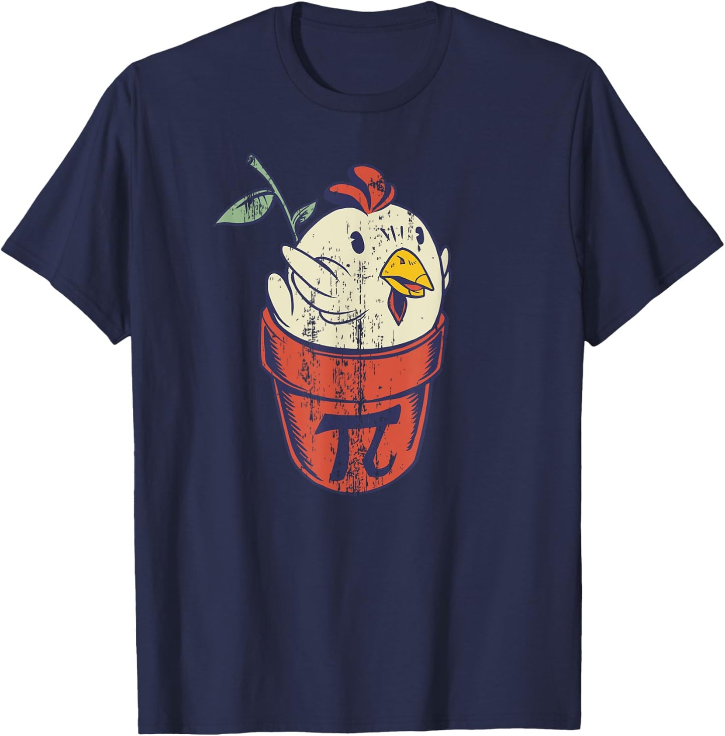 Chicken Pot PI Day Men Women Kids Math funny teacher T-Shirt - T-Shirt | Navy