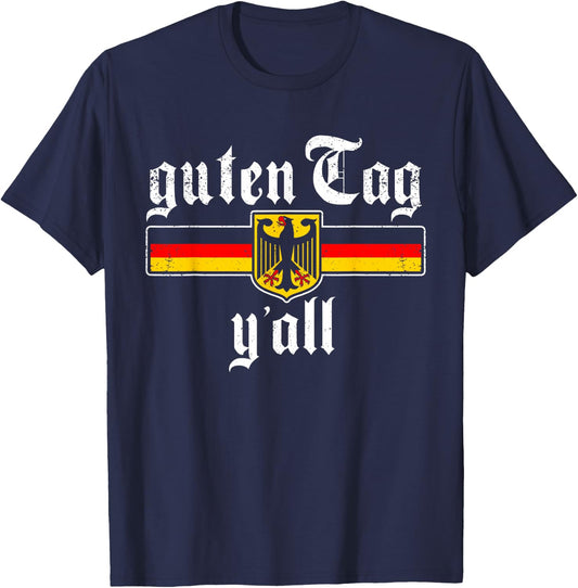 Guten Tag Y'all Oktoberfest Festival T-Shirt - T-Shirt | Navy