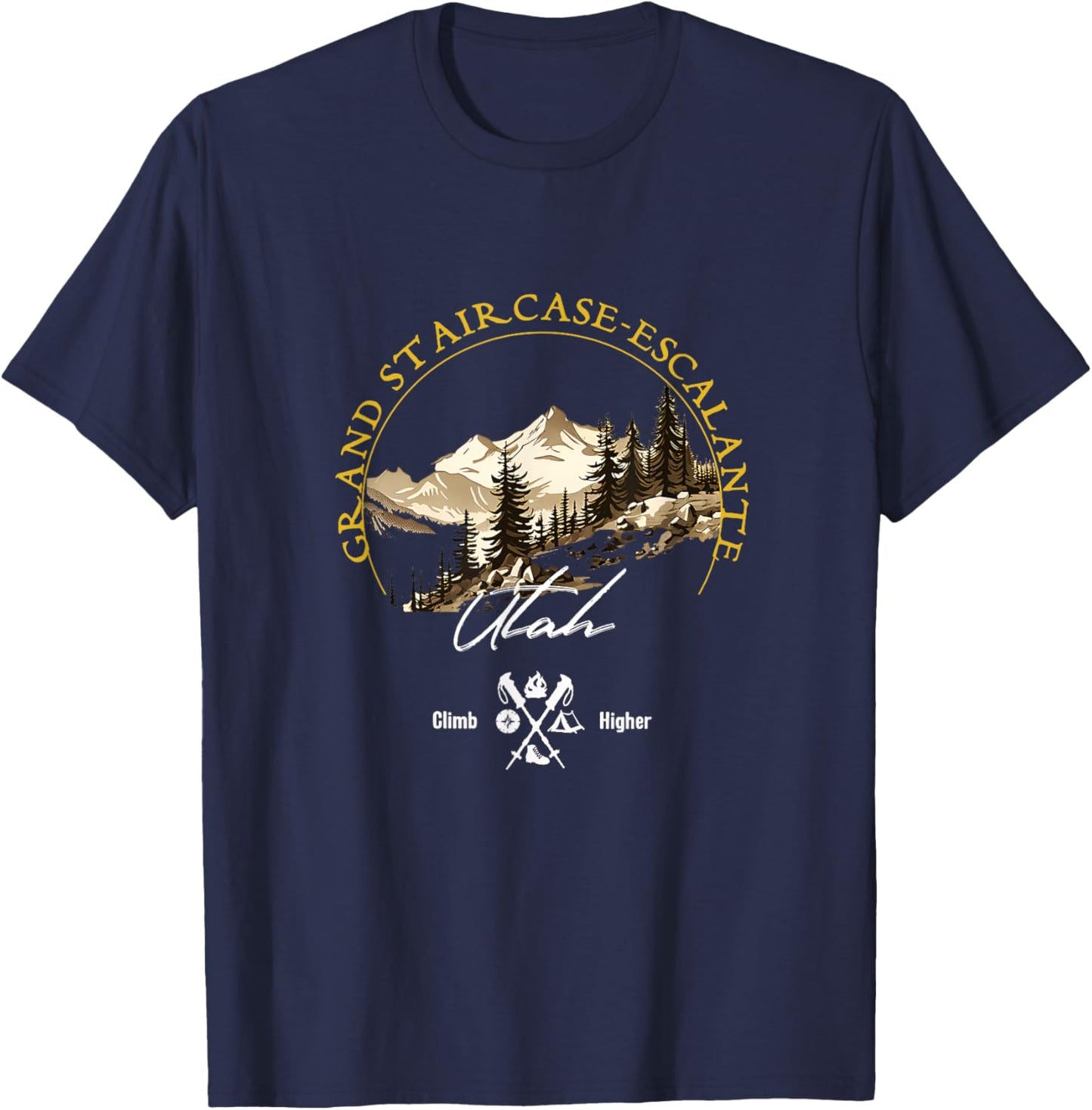 Grand Staircase-Escalante Retro Vintage Apparel - Souvenir T-Shirt - T-Shirt | Navy