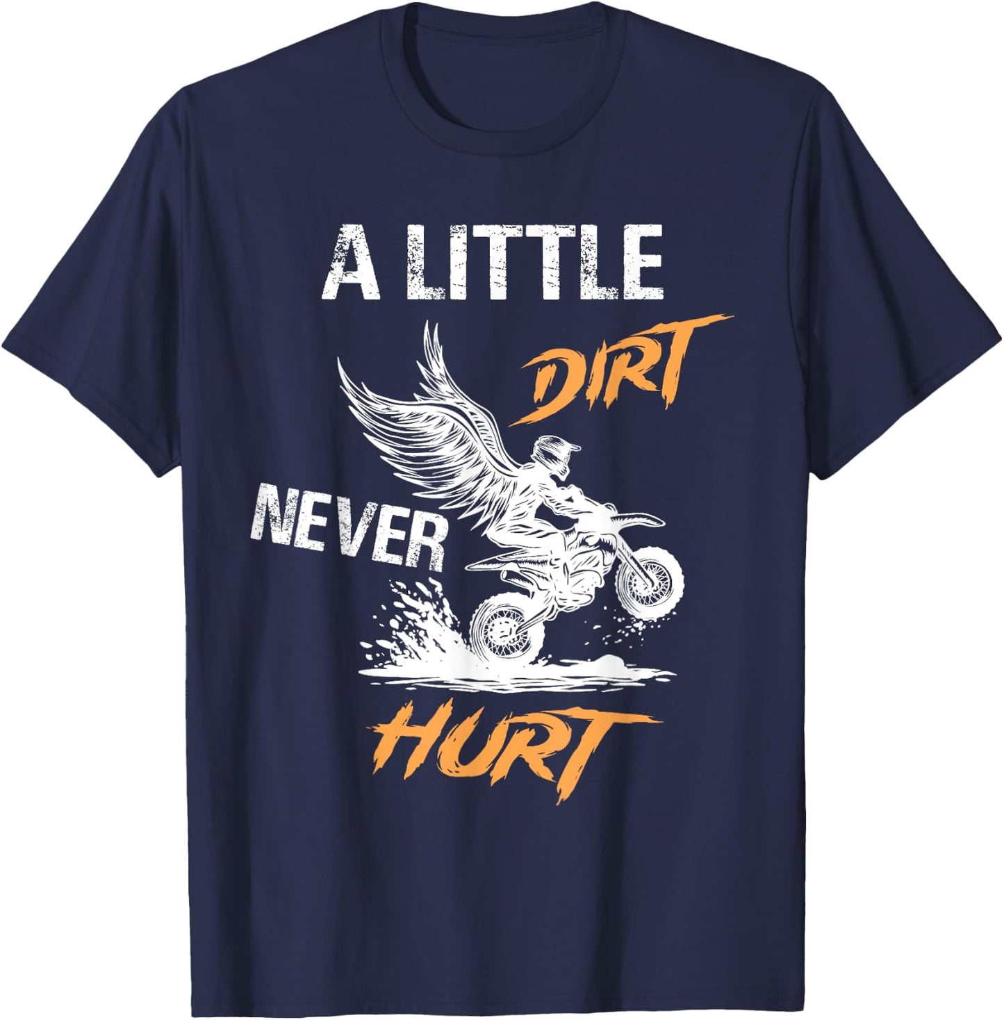 Little Dirt never Hurt ,Funny Dirt Bike, Motorcross Man Boys T-Shirt - T-Shirt | Navy