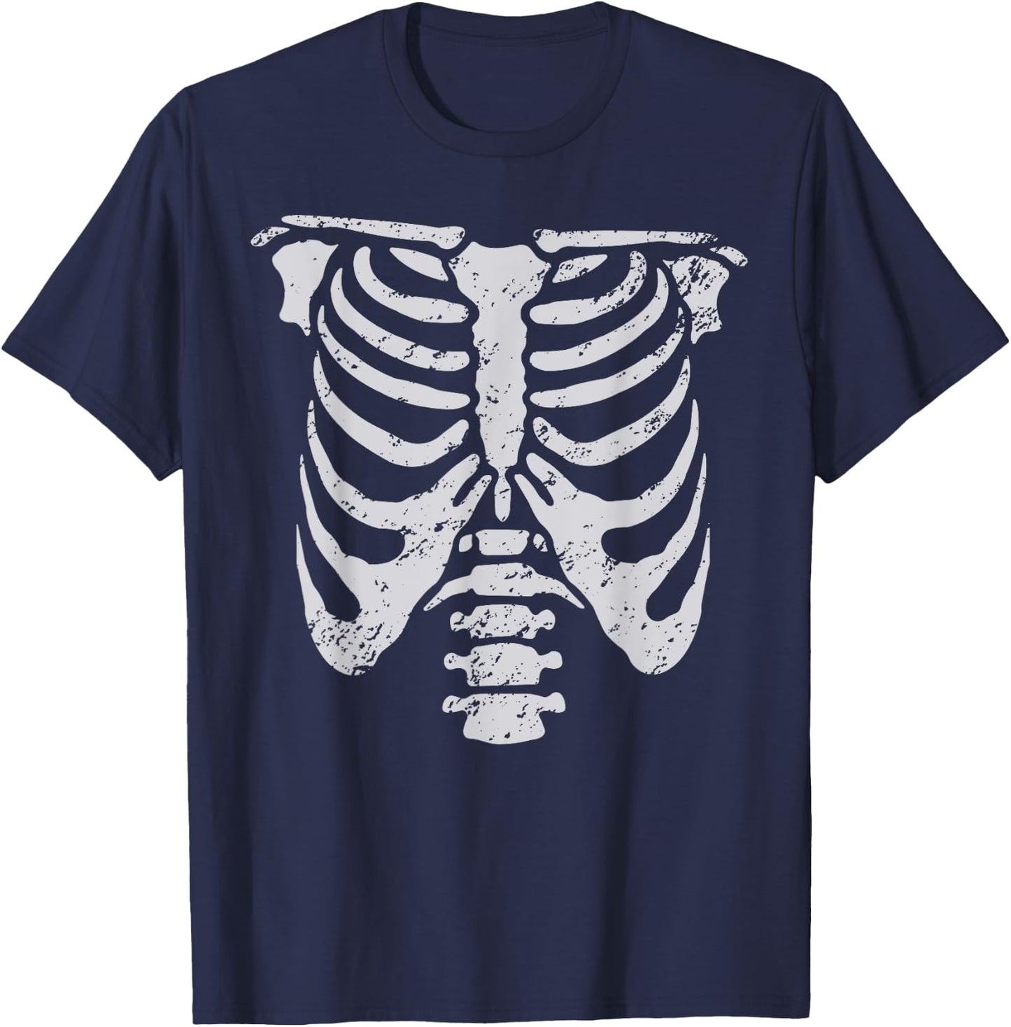 Skeleton Rib Cage Easy Halloween Costume Ribcage Skull T-Shirt - T-Shirt | Navy