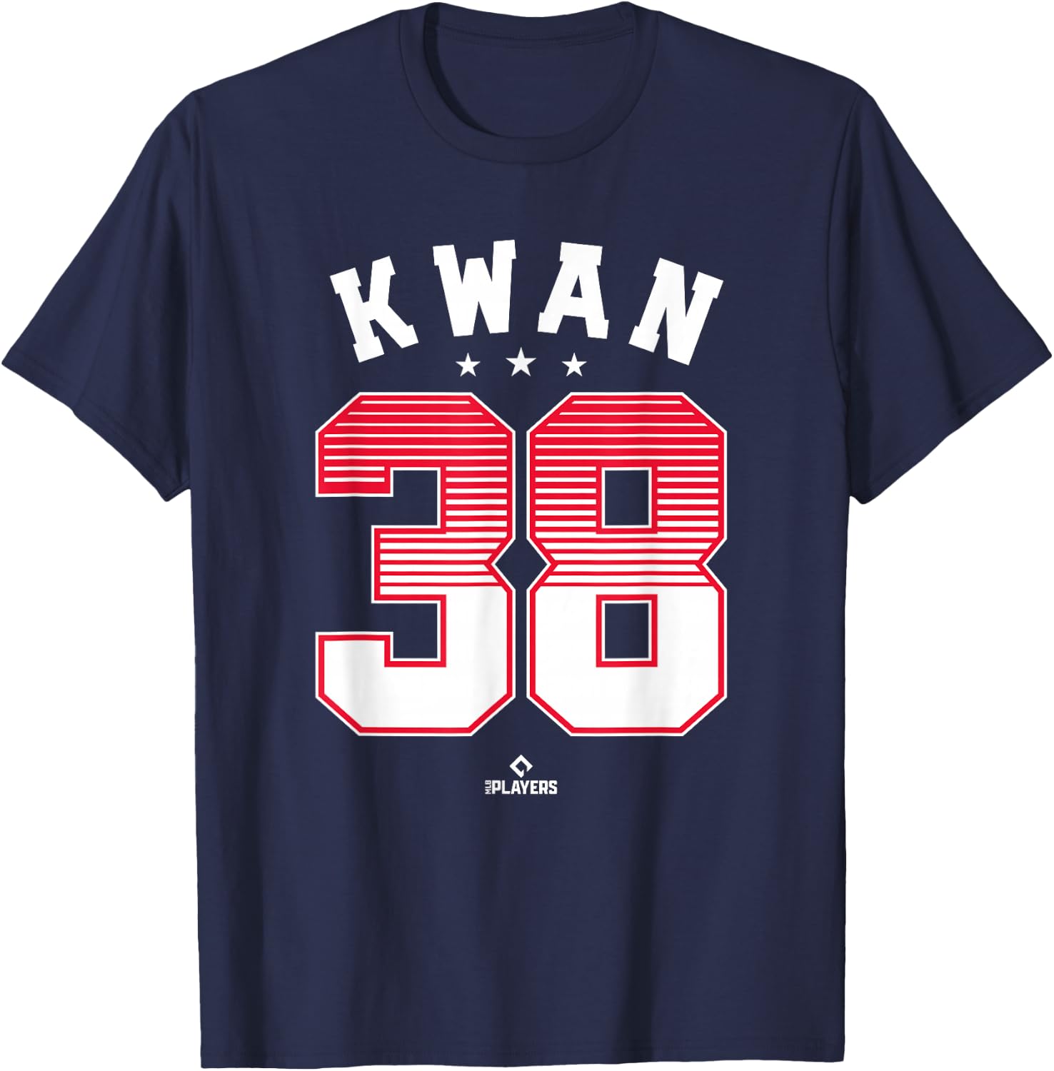 Steven Kwan 38 Cleveland MLBPA T-Shirt - T-Shirt | Navy