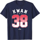Steven Kwan 38 Cleveland MLBPA T-Shirt - T-Shirt | Navy