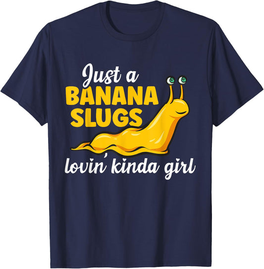 Banana Slugs Lovin' Kinda Girl Banana Slug T-Shirt - T-Shirt | Navy