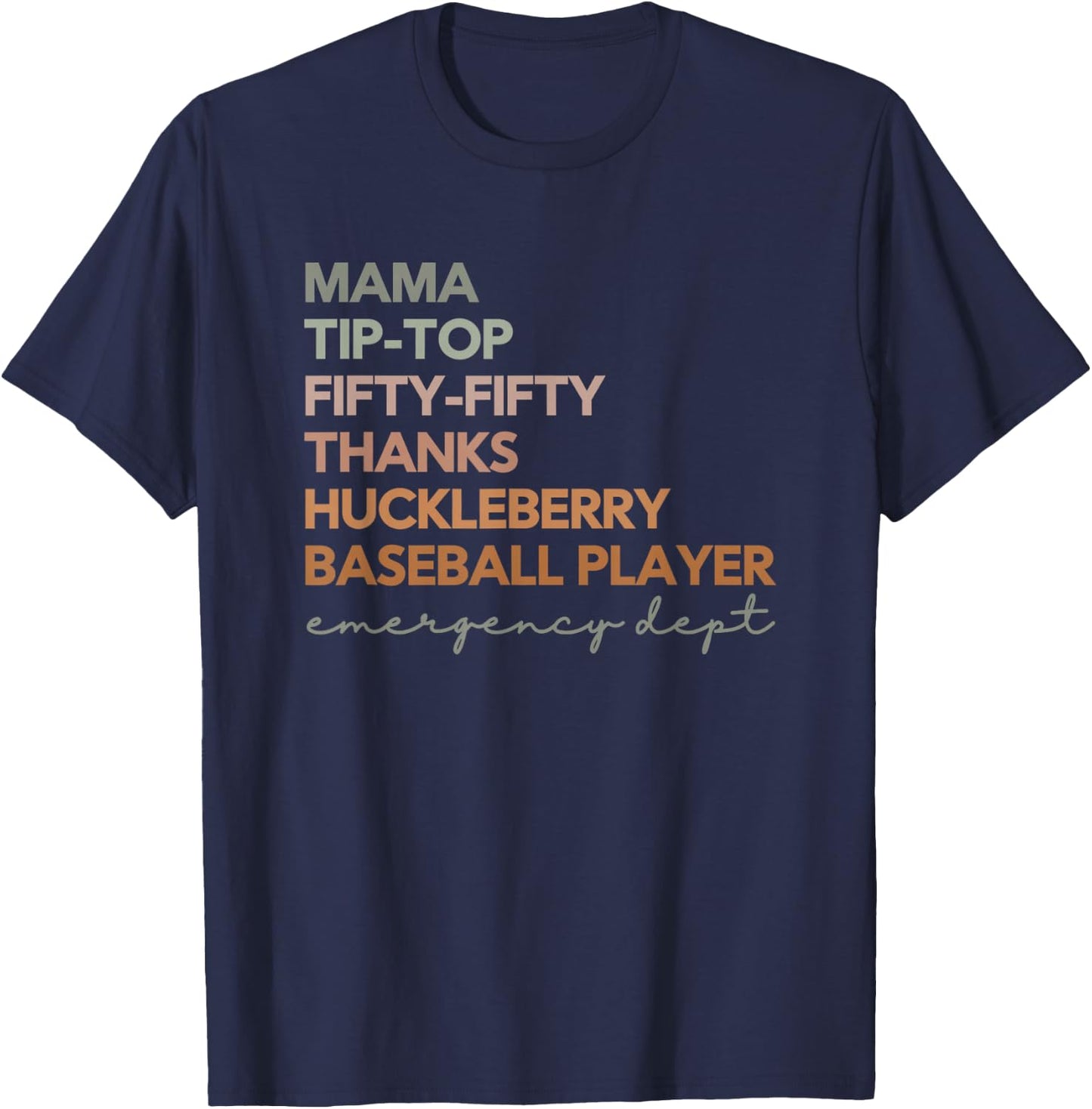 NIH Stroke Scale Emergency Department ER Nurse ER Doctor T-Shirt - T-Shirt | Navy