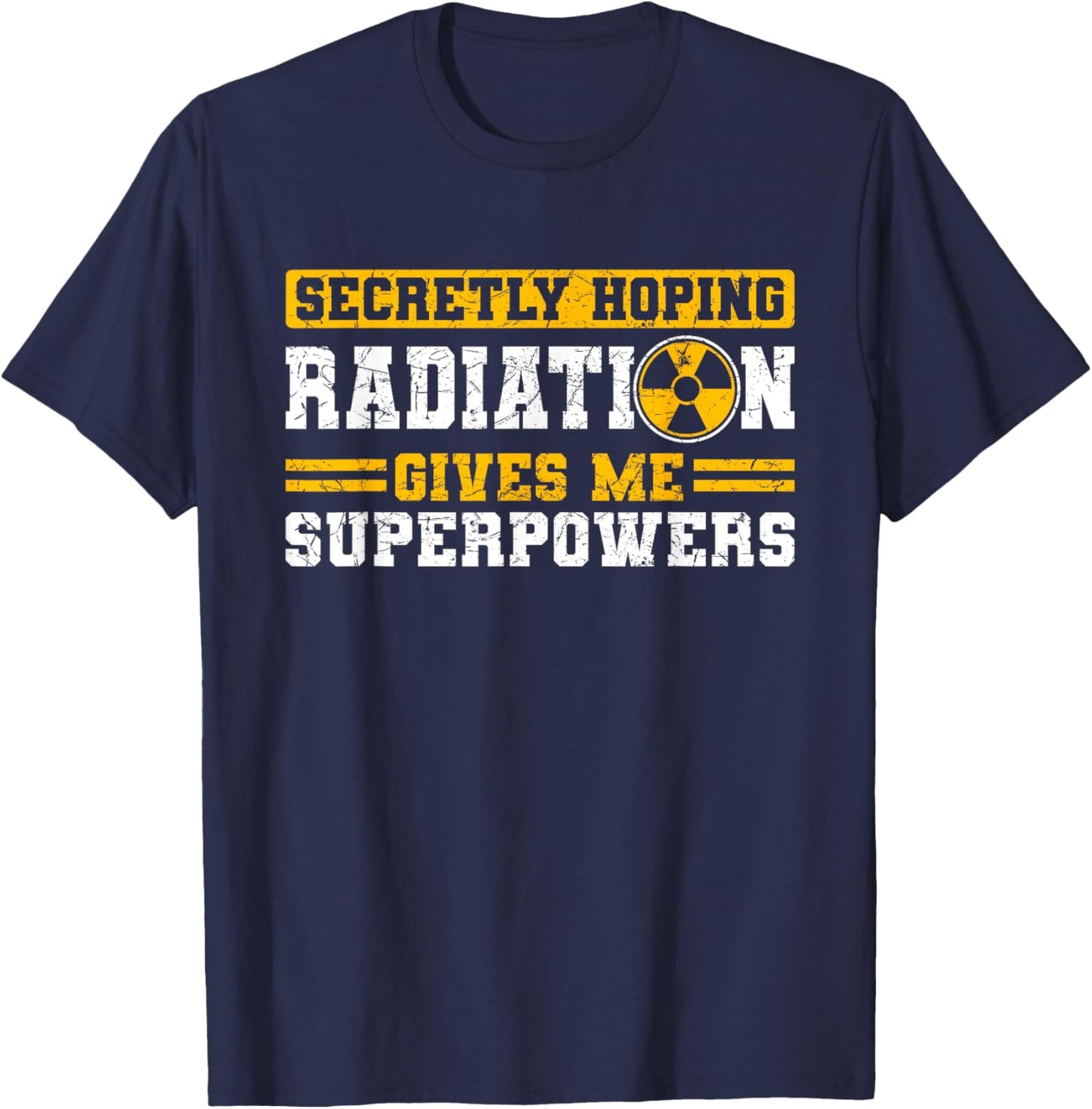 Hope Radiation Therapy Gives Me Superpowers Cancer Awareness T-Shirt - T-Shirt | Navy